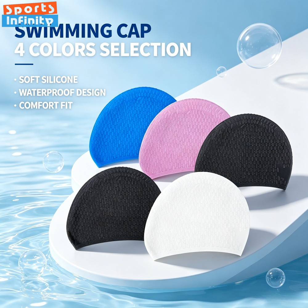 Swim Hat Silicone - قبعة سباحة سيليكون للبالغين للنساء والرجال،