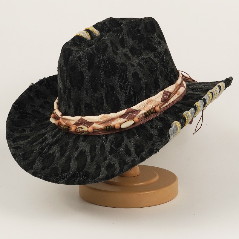 قبعة رعاة البقر الغربية بنقشة  - مراجعة Cowboy Hat Straw وسعره